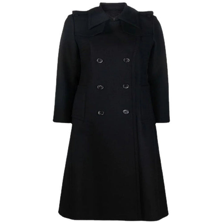 Dam trenchcoat-stil overcoat med defined midja och shoulder straps