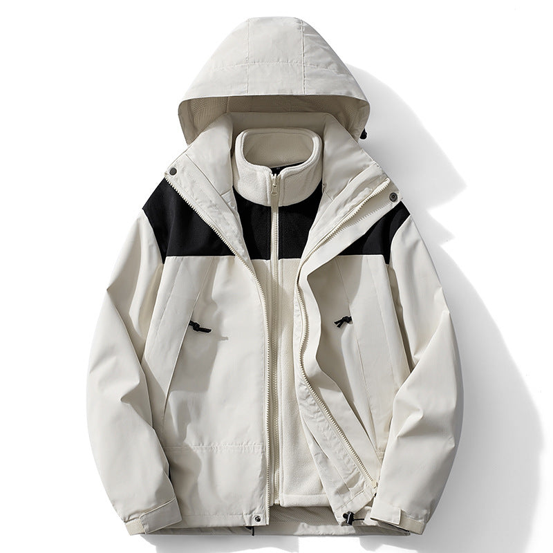 Dam två-layer softshell utomhusjacka med removable fleece inner layer