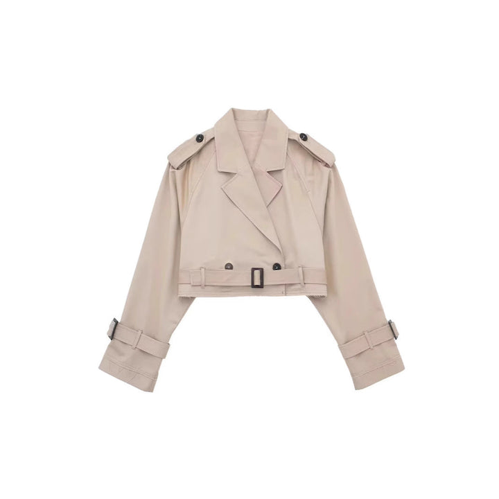 Dam stilren kort trenchcoat
