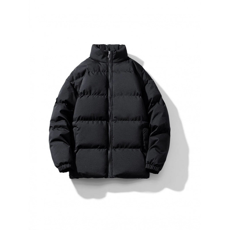 Unisex lätt vadderad Down look pufferjacka med Stand krage och två-Way dragkedja