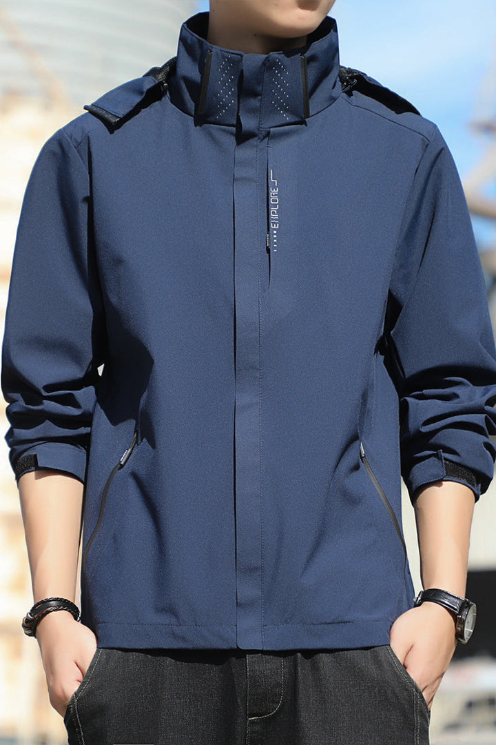 Dam softshell utomhusjacka med removable huva, vindtät membrane och andningsbar mesh foder