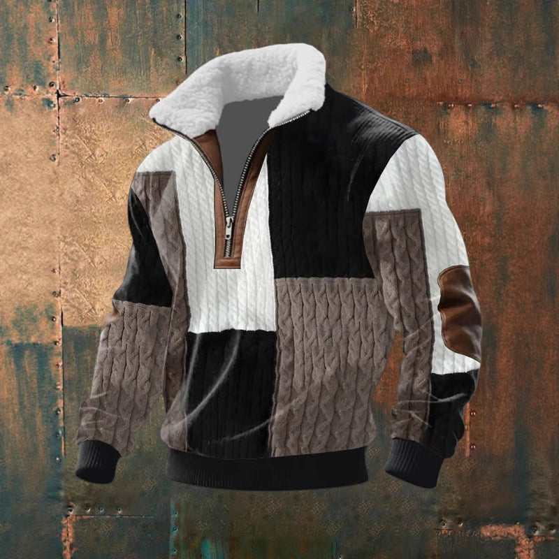 Herr Urban Fleece Pullover med Tree Motif
