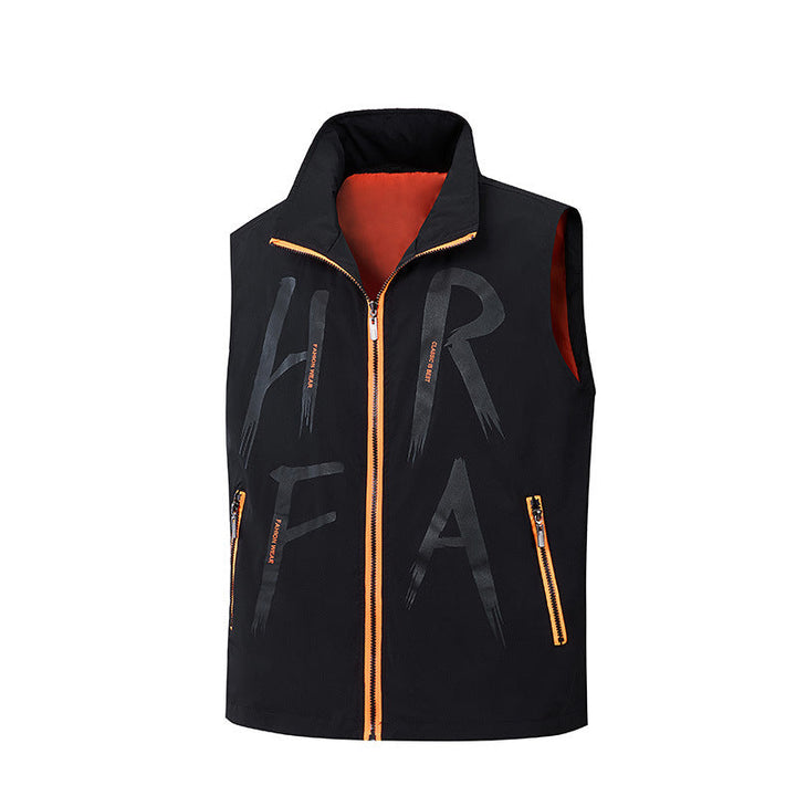 Herr Sports Väst med Hög Krage och Reflective Ränder