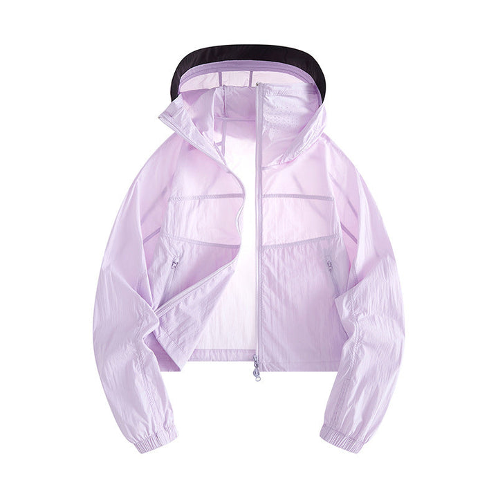 Dam Lätt Windbreaker Jacka med Justerbar Huva