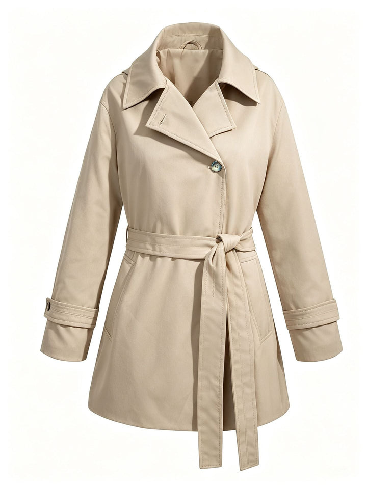 Dam Elegant och Tidlös Trenchcoat