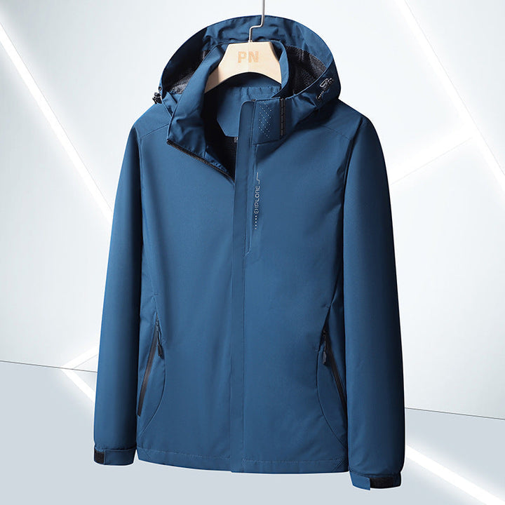 Herr lätt softshell funktionell Jacka med ventilerande meshfoder och justerbar huva