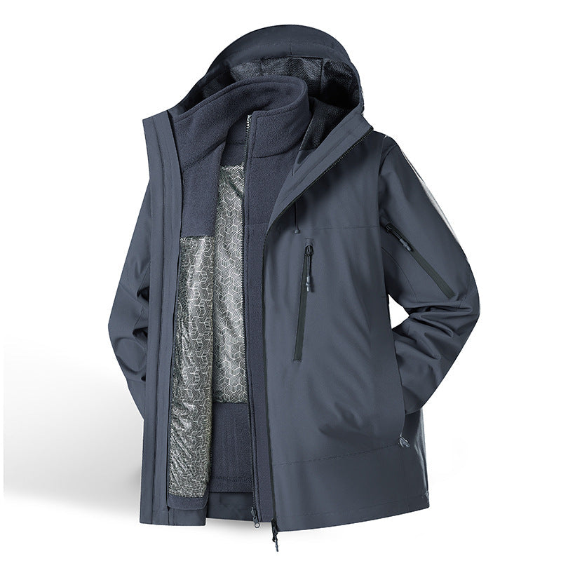 Dam två-piece vattentät funktionsjacka set med removable fleece inner jacka