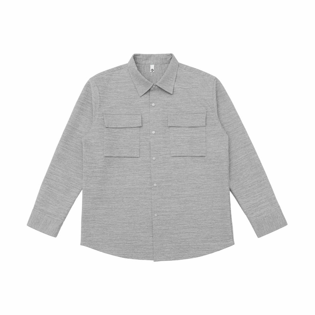 Dam Overshirt Jacka med Lockfickor och Concealed Press Stud Slå