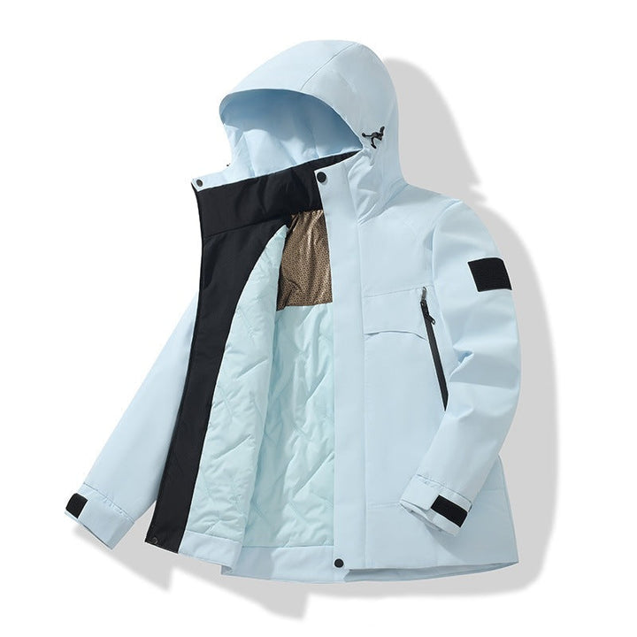 Unisex Isolerad Softshell Parka med Avtagbar Huva och Termisk Foder