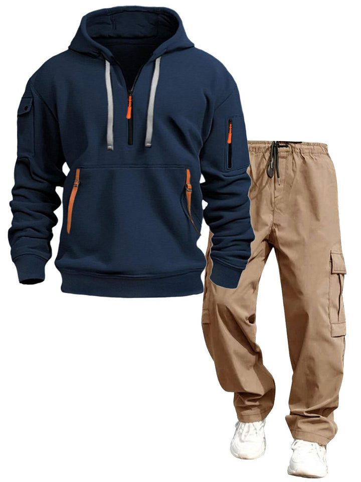 Herr Ledig Luvtröja och Jogging Byxor