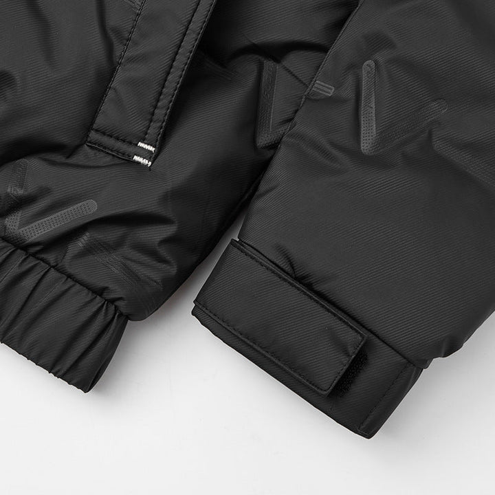 Herr Short Quiltad Jacka med Hög Stående Krage och Thermo Isolering
