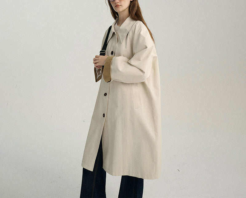 Dam oversize stad trenchcoat