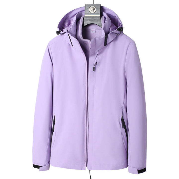 Herr Wind och Water-Resistant Jacka med Huva med Ergonomic Skärning och Concealed Dragkedja