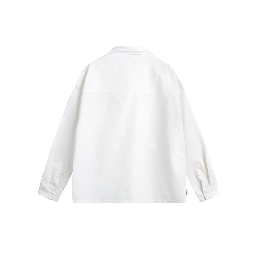 Unisex Overshirt Jacka i Utility Stil med Tryckknappsslå och Carabiner Detail