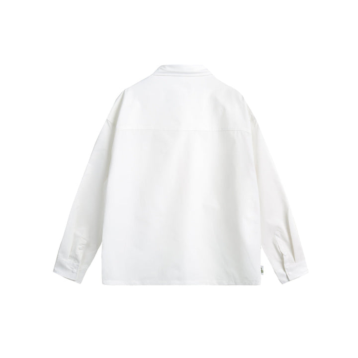 Unisex Overshirt Jacka i Utility Stil med Tryckknappsslå och Carabiner Detail