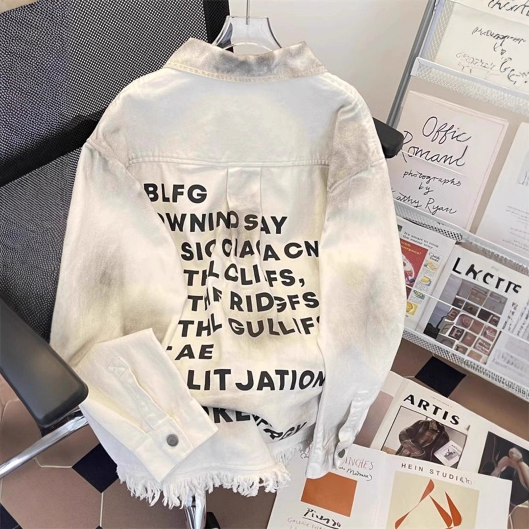 Dam Urban oversize jacka med Creative Lettering
