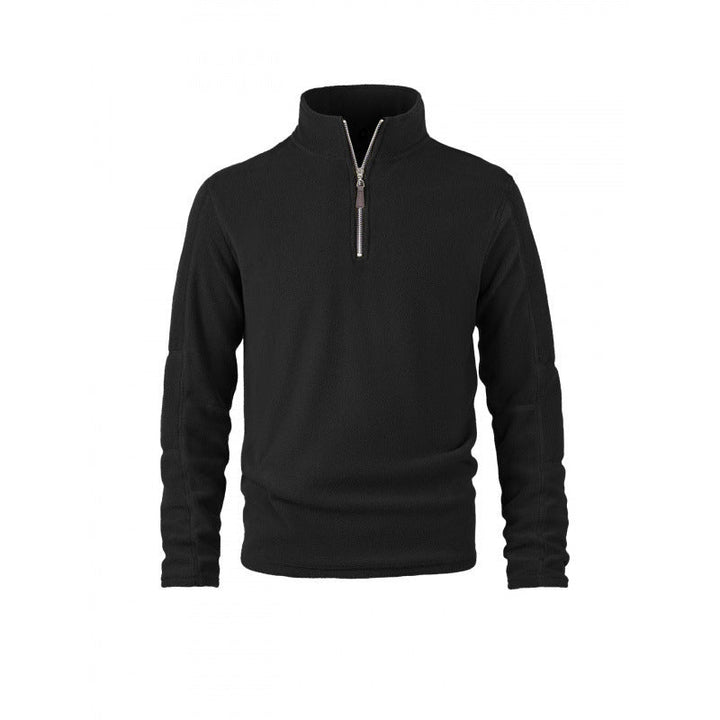Herr Fleece Pullover med Halv Dragkedja och Ståkrage