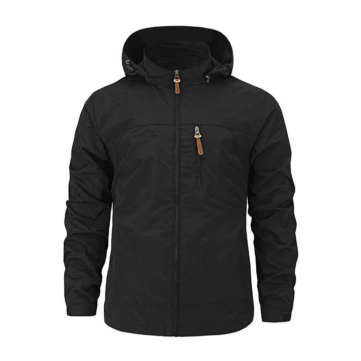 Herr flerafunktionell softshell utomhusjacka med huva, Bröst Dragkedja, och ventilerande Foder