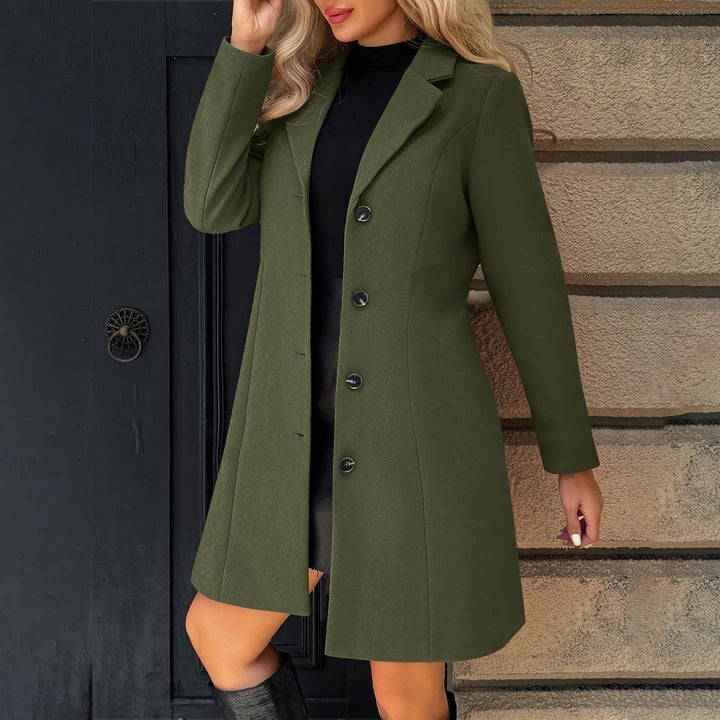 Dam elegant och stilren lång blazer jacka