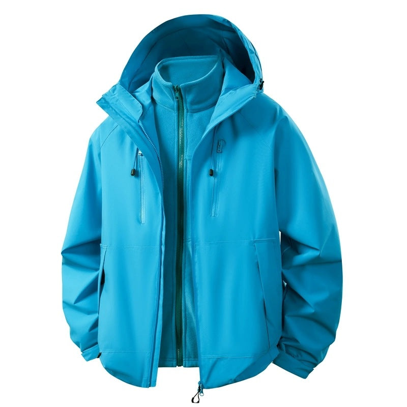 Herr Softshell Hybrid Jacka med Uttagbar Fleecefoder Vindskyddande Vattenavvisande