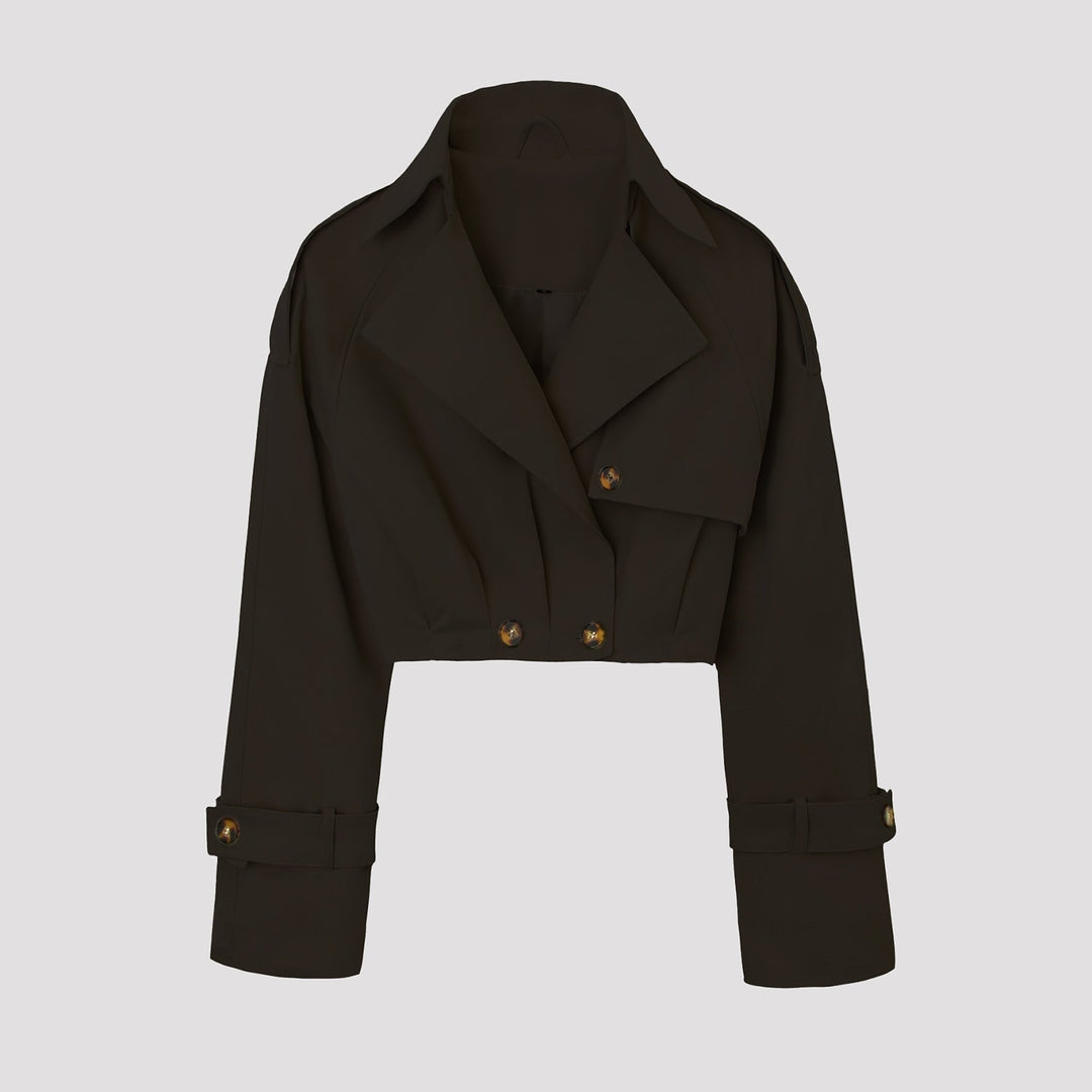 Dam Snygg Kort Trenchcoat Jacka