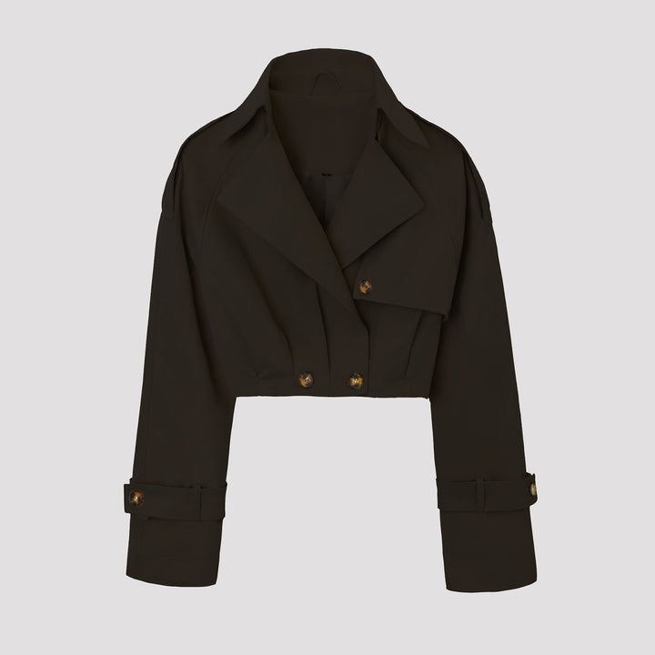 Dam Snygg Kort Trenchcoat Jacka