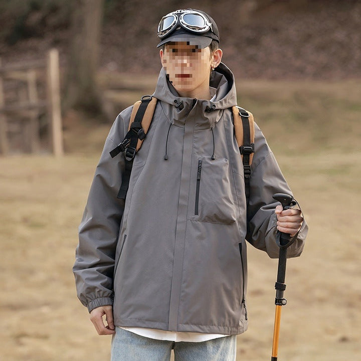 Dam Technical Oversize Outdoorjacka med Huva, Vattenavvisande Shell &amp; Drawstring