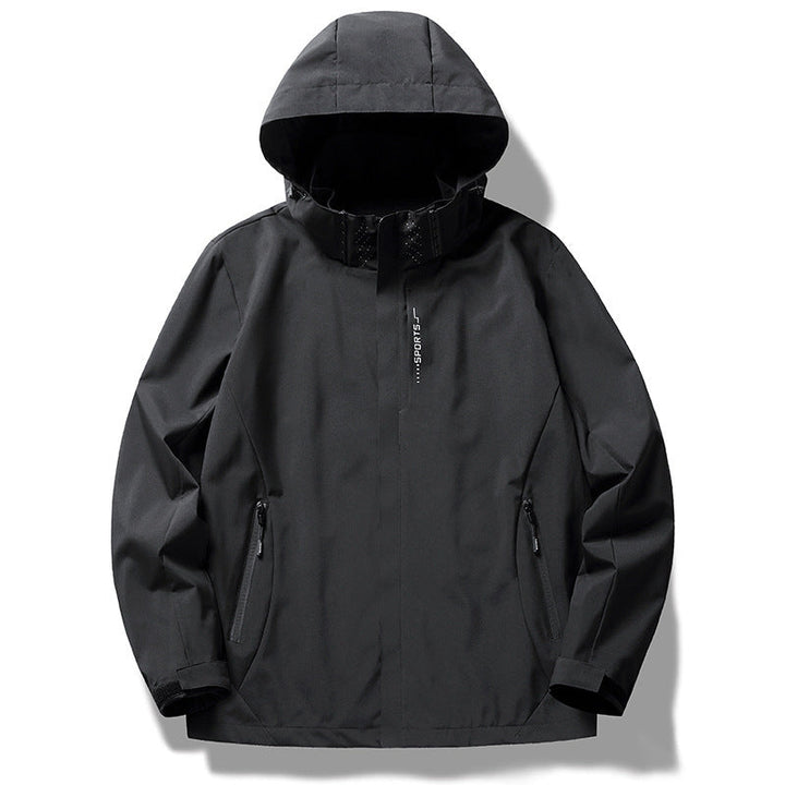 Herr Wind och Water-Repellent Softshell Jacka med Huva med Concealed Dragkedja Slå