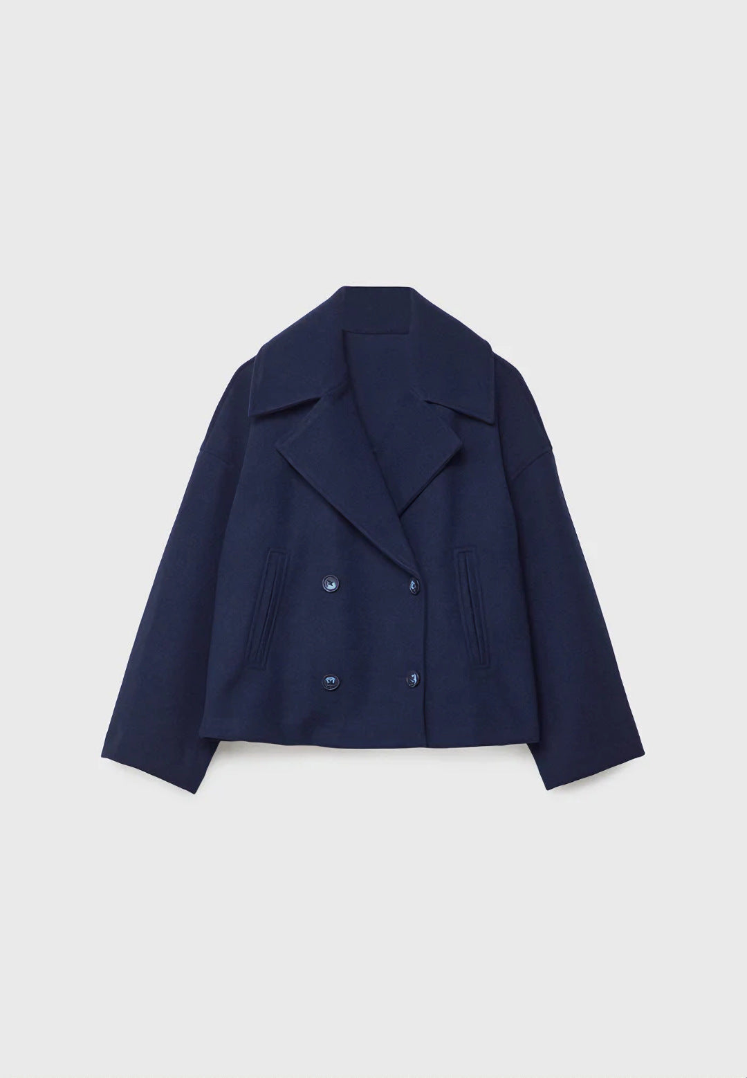 Dam Fashion kort jacka med dubbel knäppning