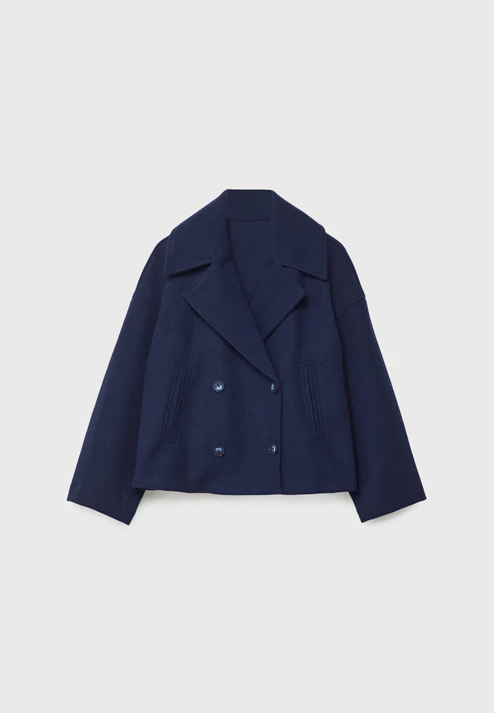 Dam Fashion kort jacka med dubbel knäppning