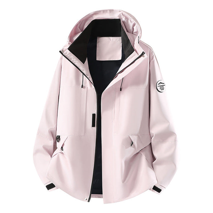 Herr teknisk softshell med huva Jacka med dold front dragkedja och flerafunction fickor