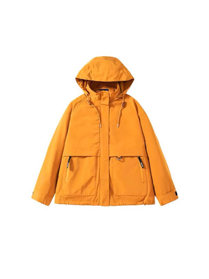 Dam med huva Utility Parka med vattentät membrane, stor framfickor &amp; justerbar fåll