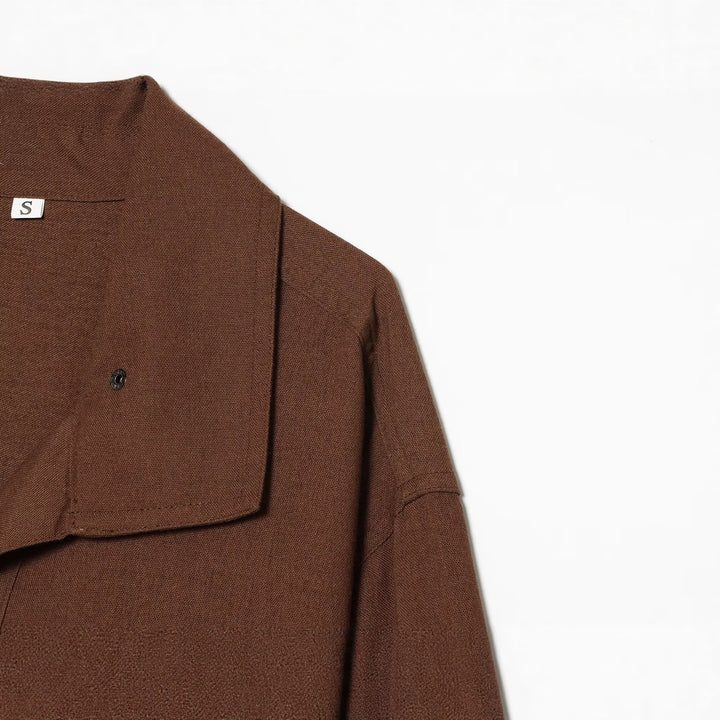 Dam Oversize Skjort Blouse Jacka med Tryckknapp Knapp Knäppning och Loose Passform