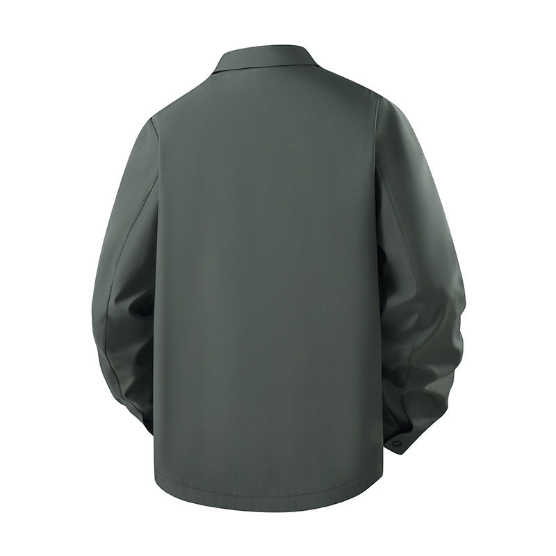 Herr Lätt Blousonjacke i Harrington-Stil med Dold Dragkedja och Eingrifftaschen