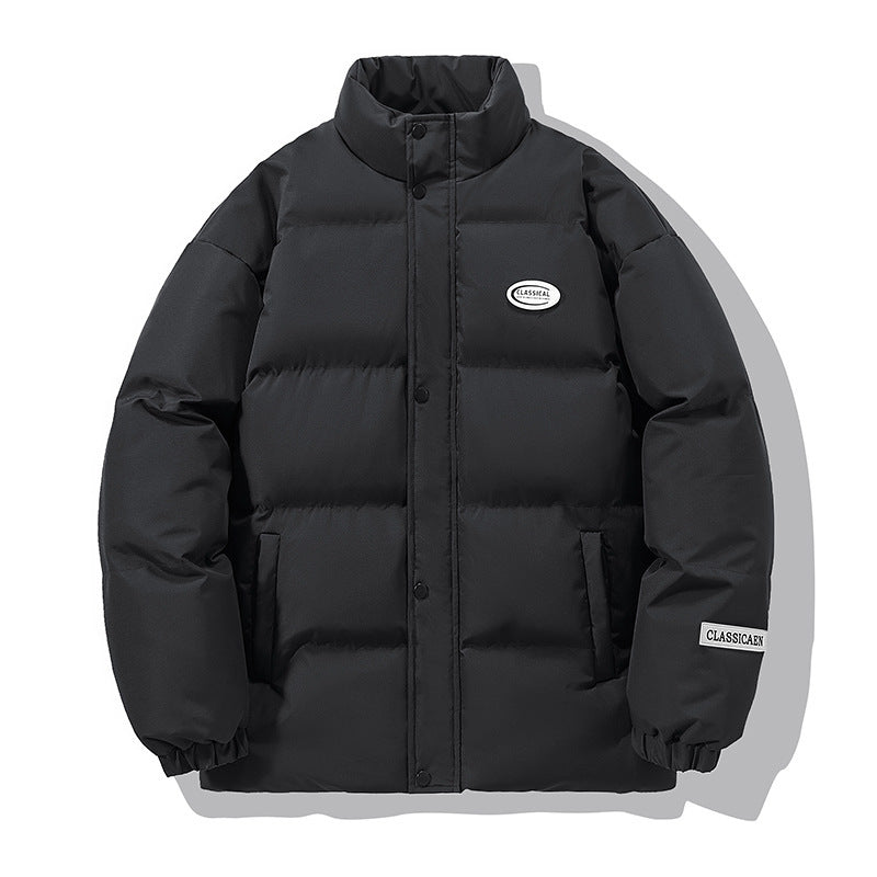 Unisex vadderad City vadderad jacka med High-krage och Concealed Snap knäppning
