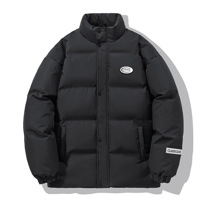 Unisex vadderad City vadderad jacka med High-krage och Concealed Snap knäppning