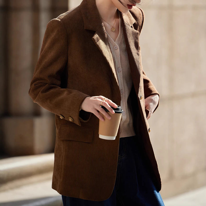 Dam stilren cord blazer