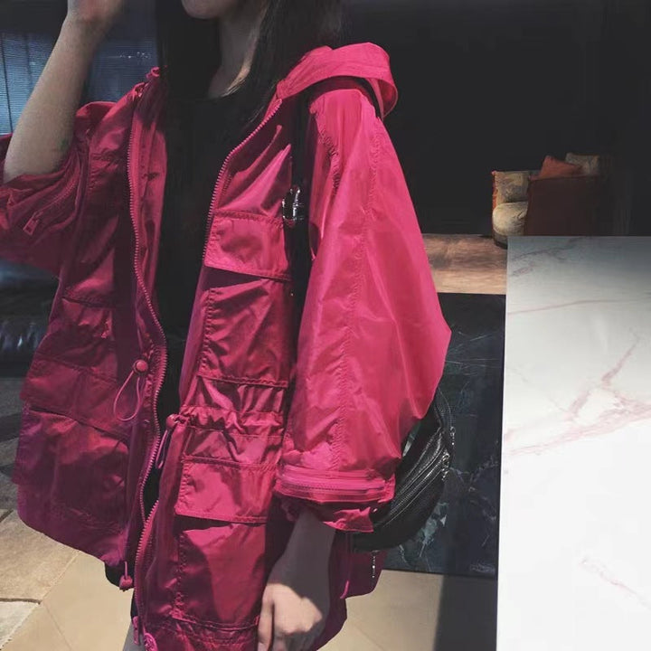 Dam Fashion övergångsjacka med huva och praktiska fickor