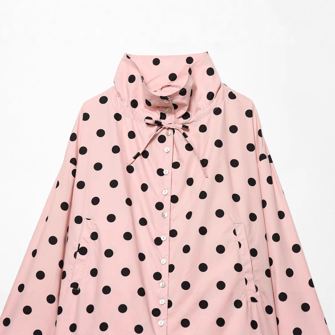 Dam 70+ Prickig Prick Kort Övergångsjacka med Stå Krage och Drawstring