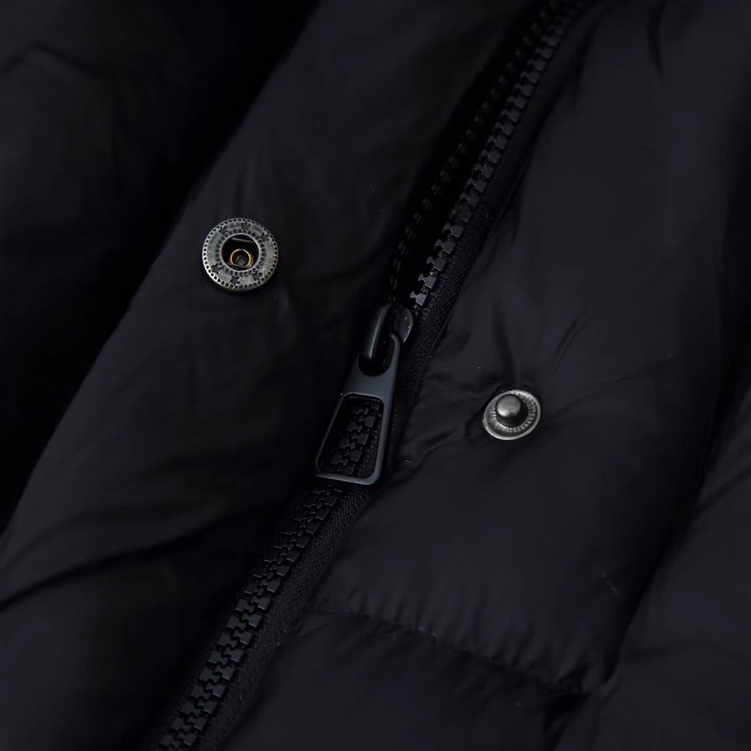 Dam kviltad oversize Parka med XXL huva och Flap fickor