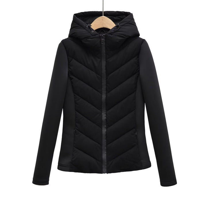 Dam Vadderad Jacka med Huva och Softshell Side Inserts