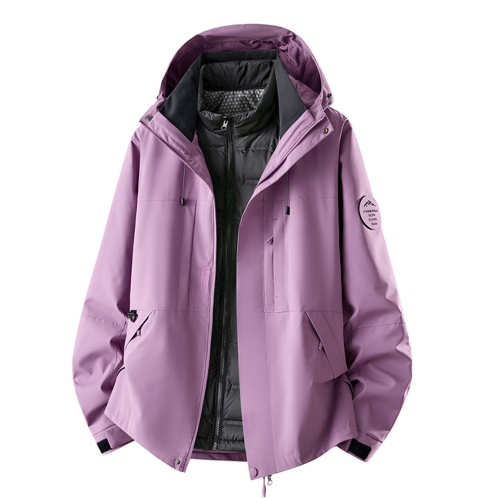 Dam Multifunctional Outdoorjacka med Avtagbar Quiltad Inner Jacka