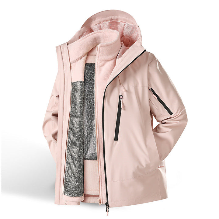 Dam två-piece vattentät funktionsjacka set med removable fleece inner jacka
