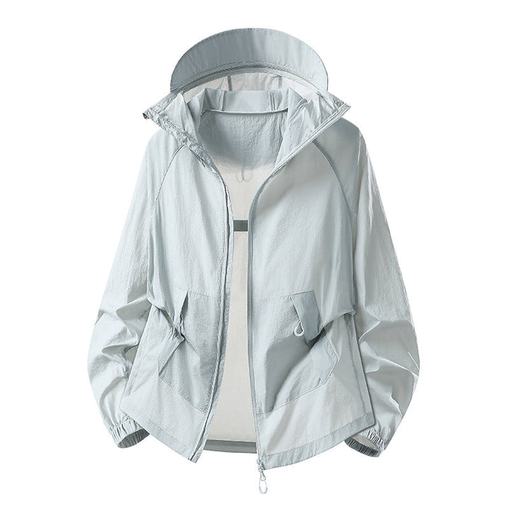 Herr Lätt Wind och Water Resistant med Huva Övergångsjacka med Mesh Foder &amp; Dragsko