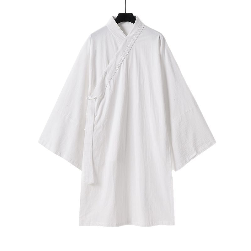 Unisex oversize-Kimono-kappa gjord bomull blend med lös passform och knytband