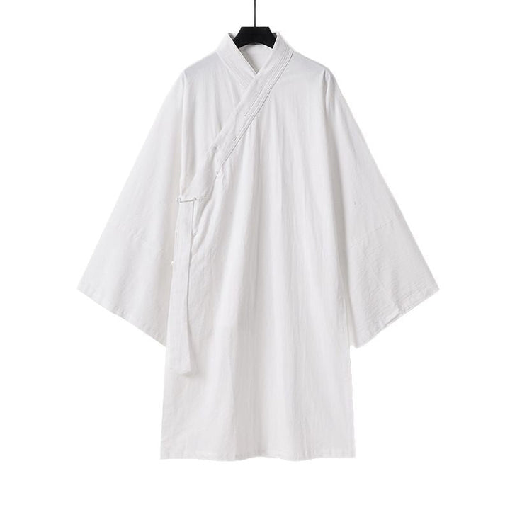 Unisex oversize-Kimono-kappa gjord bomull blend med lös passform och knytband