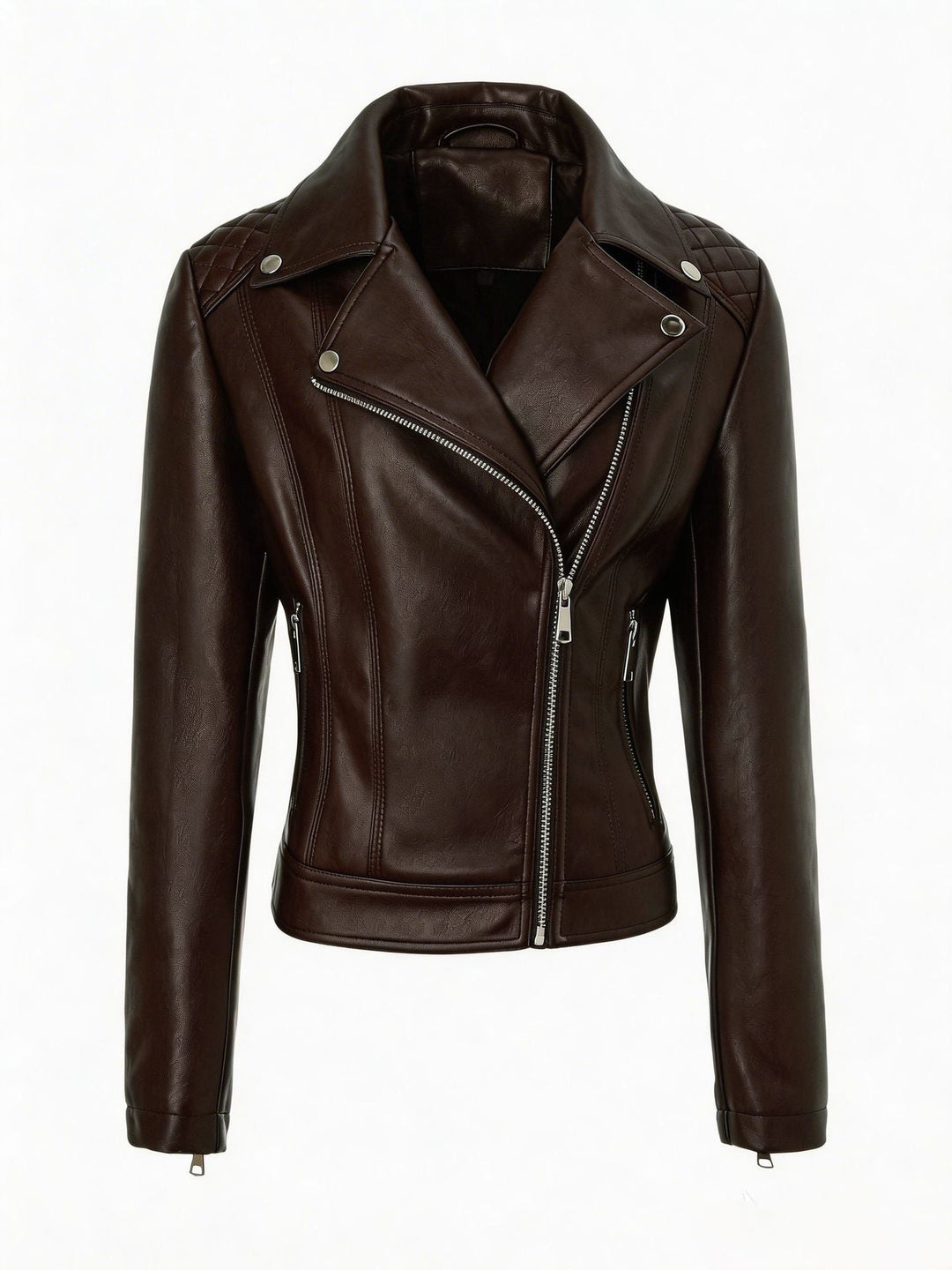 Dam Noble Bikerjacka med Quiltad Design