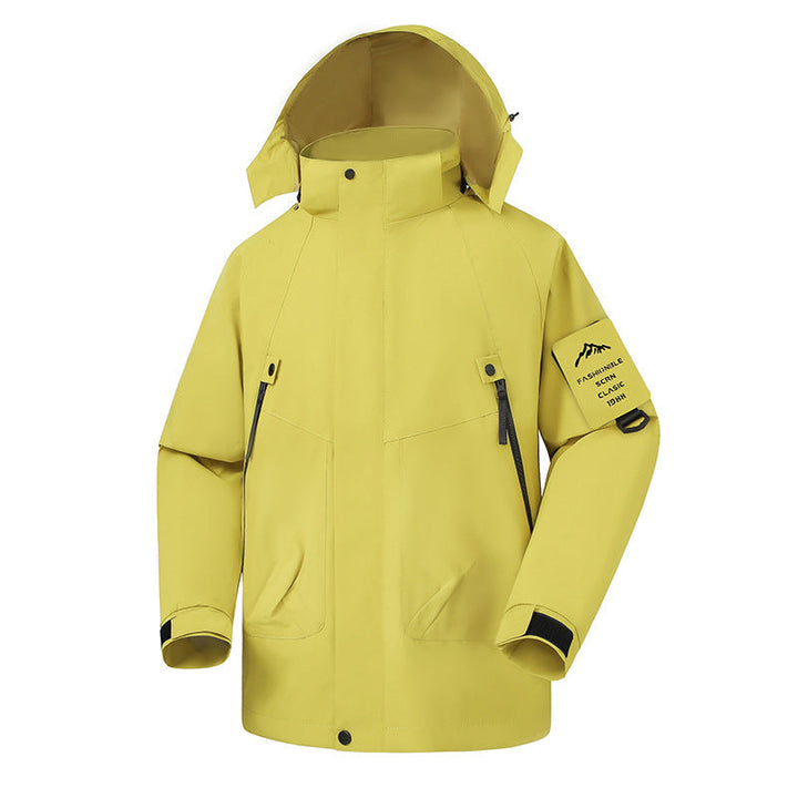 Herr Vattentät Softshell Utomhus Jacka med Justerbar Huva och Sealed Sömmar