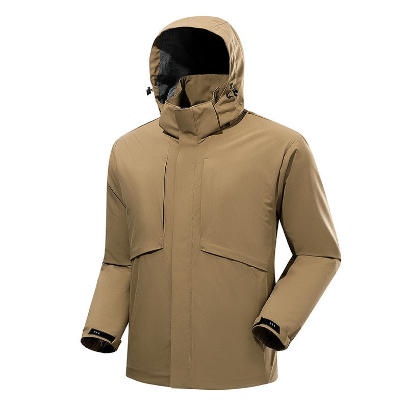 Herr Urban Vattentät Tech Parka med Hög Krage och Minimalistisk Fickor