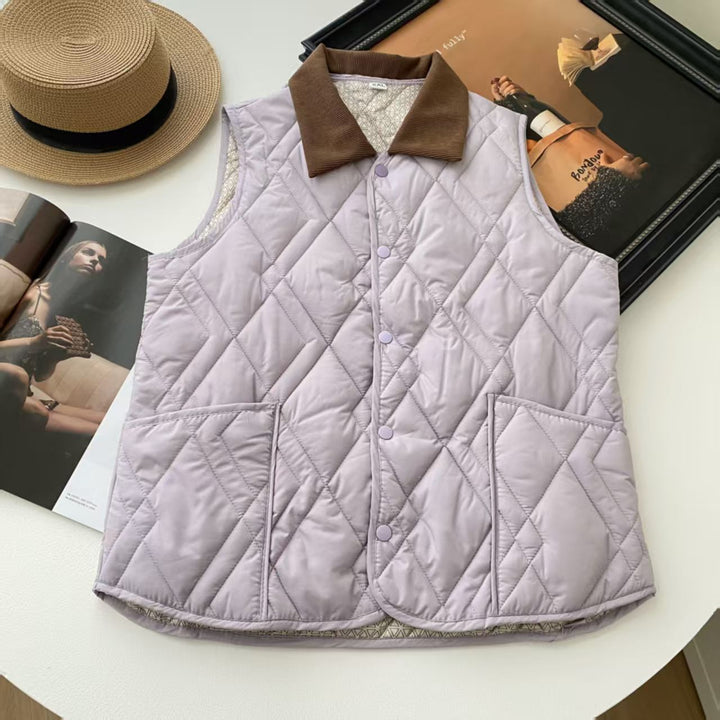 Dam Elegant Quiltad Väst